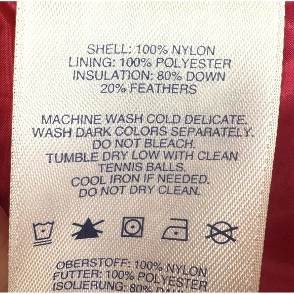 Lands' End Down Puffer Jacket Sz XS 2-4 Hot Pink Packable Cropped Pockets - Picture 11 of 12